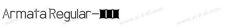 Armata Regular字体转换